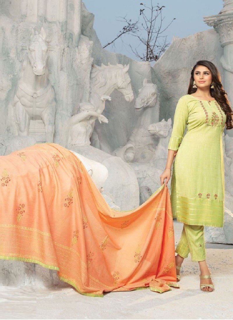 Green Colour Aitbaar Vol 6 Kiana New Latest Daily Wear Reyon Dress Collection 606